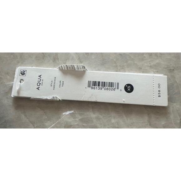 NWT AQUA Women Tiger Print Strappy Bikini Swim Top V Neck Adjustable Straps XS‎ - Picture 7 of 8